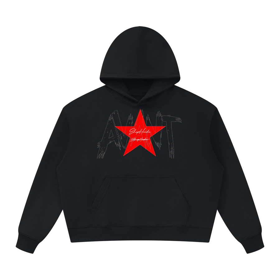 SHOPHOODIE® AVANT RED STAR LIMITED Oversized Heavyweight Hoodie — 530 GSM