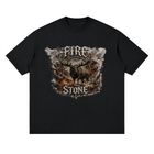 SHOPHOODIE FIRE & STONE Streetwear Loose Drop Shoulder T-Shirt