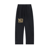 SHOPHOODIE® LONDON XO Unisex Mineral-Wash Straight-Leg Sweatpants — 420 GSM