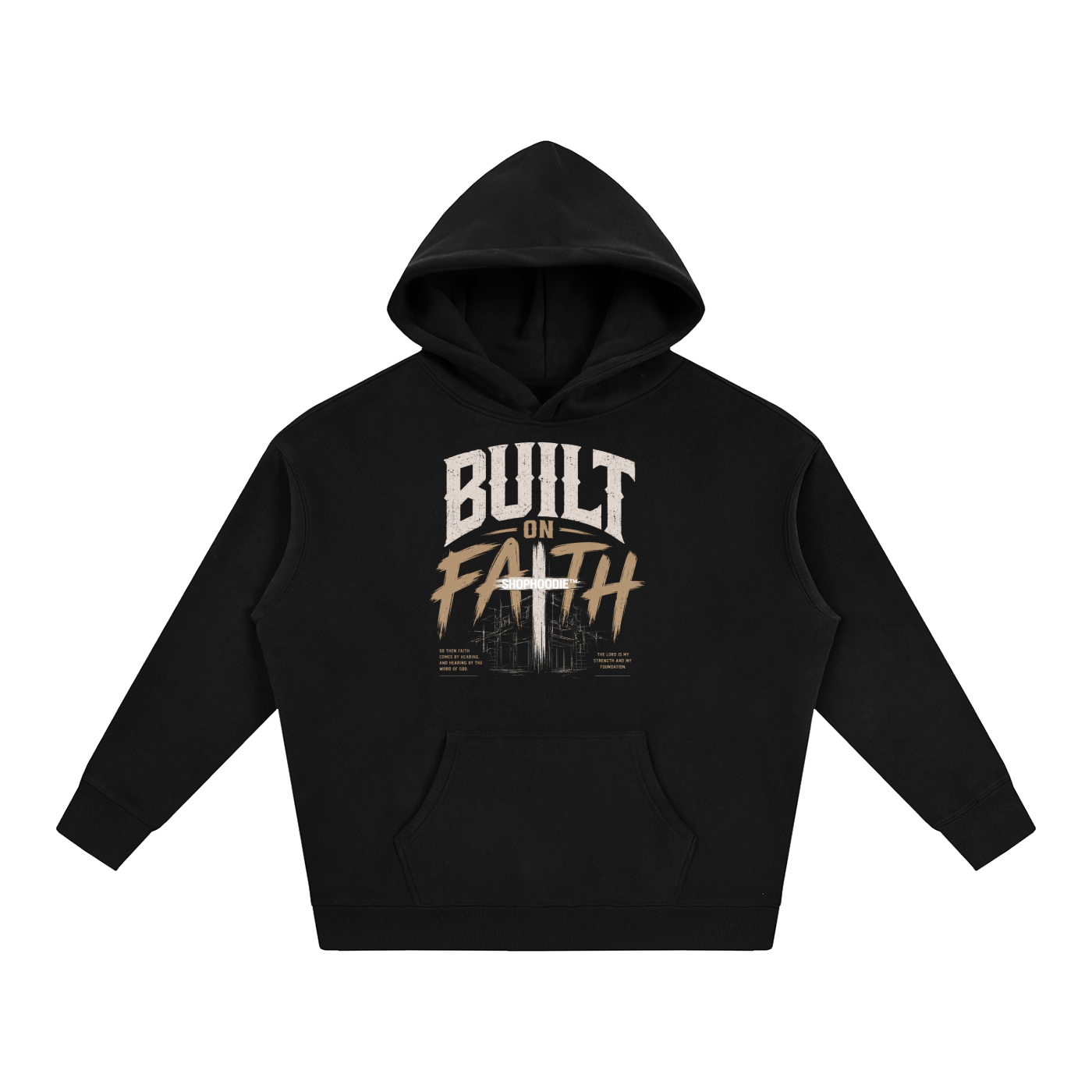 SHOPHOODIE®,Hoodies,Hoodie,SHOP HOODIE®,Built on faith,Christian hoodie