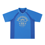 SHOPHOODIE® STATE OF MIND Striped V-Neck Soccer Jersey — 190 GSM