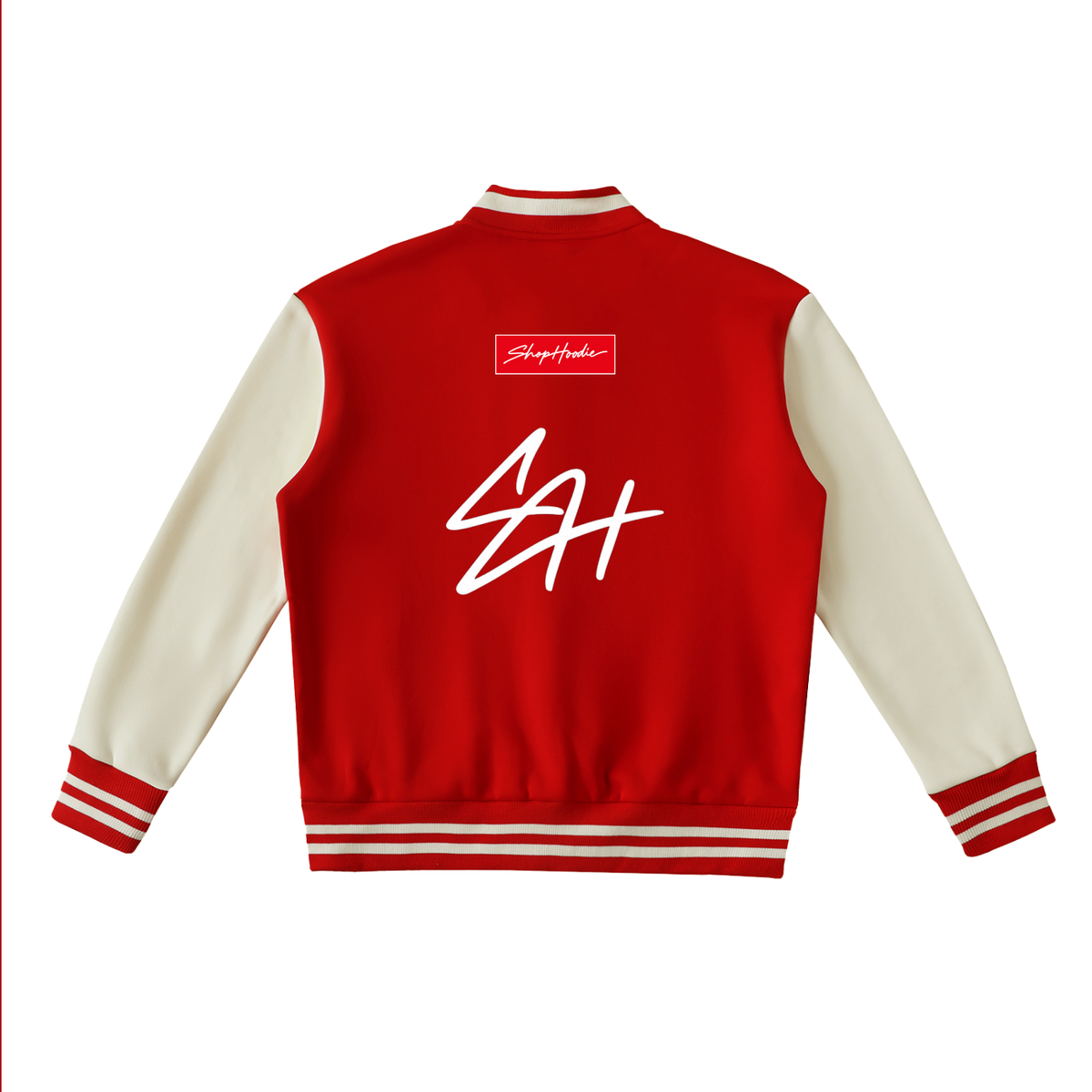SHOPHOODIE® SH SIGNATURE AVANT Two-Tone Fleeced Varsity Jacket – product image 4