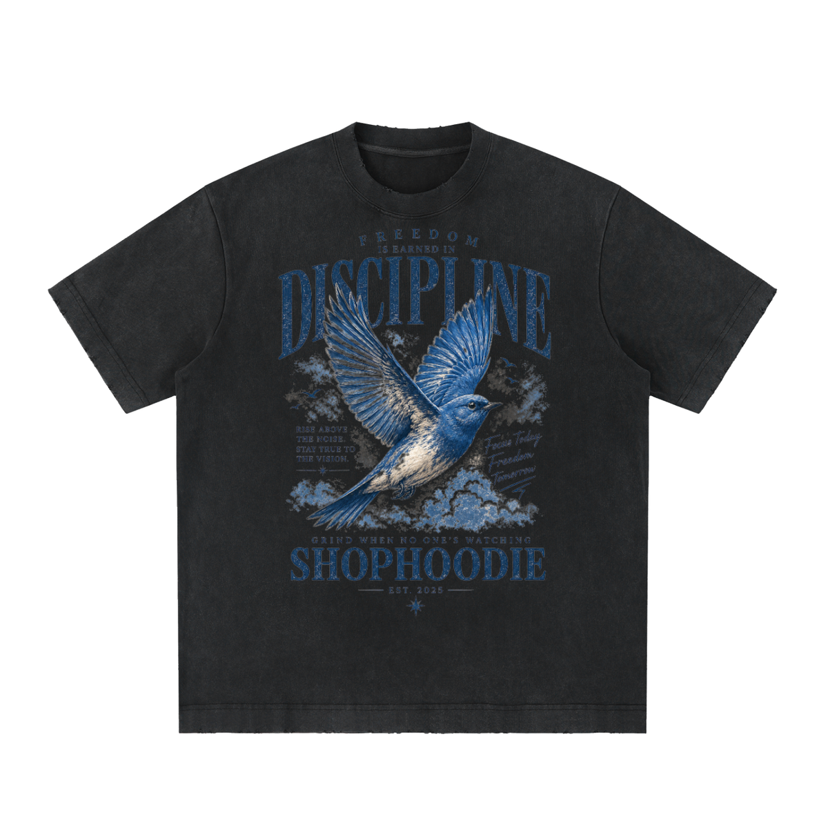 SHOPHOODIE® Freedom Is Earned Heavyweight Vintage T-Shirt Drop 02 complete set