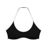 SHOPHOODIE Women's Halter Color Block Yoga Sports Bra