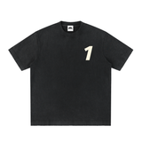 SHOPHOODIE® NUMBER1 Heavyweight Vintage Washed Frayed T-Shirt — 430 GSM