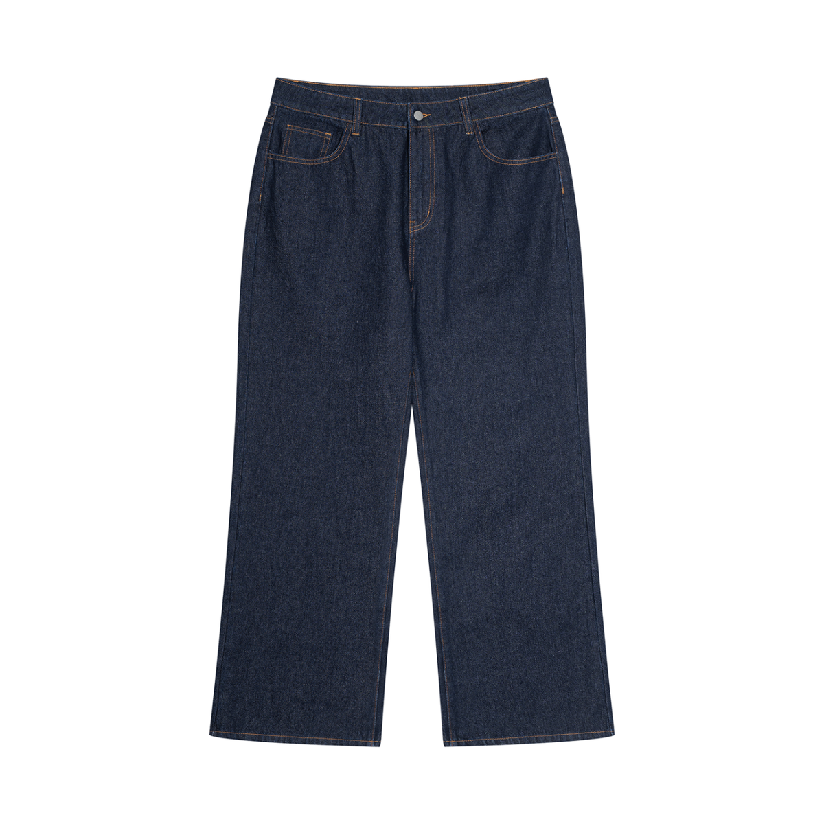 SHOPHOODIE® LONDON men's 425 GSM vintage-wash relaxed denim jeans in Jeans Blue — product view 1