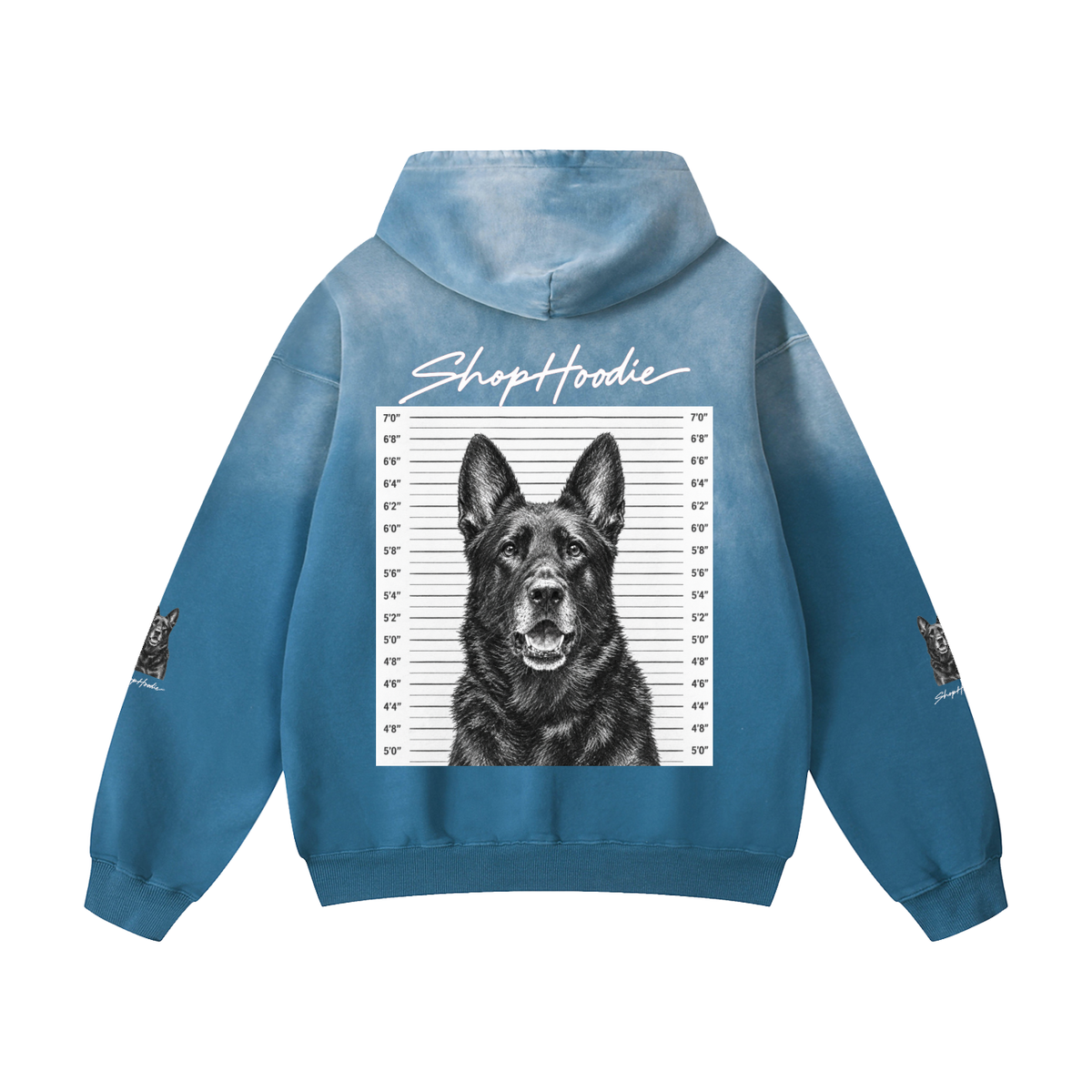 SHOPHOODIE® Sunfade Oversized Heavyweight 400 GSM Limited Run Hoodie – oversized fit detail