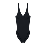 SHOPHOODIE Women’s Full-Zip Ruched Bodysuit