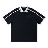SHOPHOODIE® SH LOGO Unisex Contrast Piping Polo Shirt — Drop 02