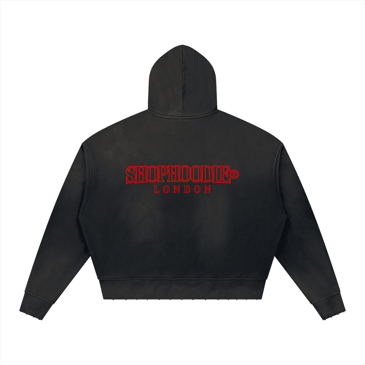 SHOPHOODIE® LONDON Sunfade Distressed Boxy Hoodie — 370 GSM product image 2