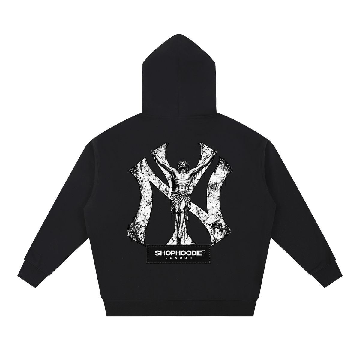 SHOPHOODIE® LONDON AVANT NY 430 GSM oversized heavyweight hoodie — product photograph 2