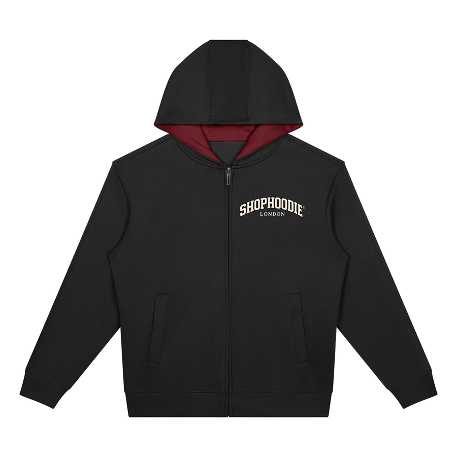 SHOPHOODIE® LONDON Unisex Drop-Shoulder Full-Zip Hoodie — 380 GSM
