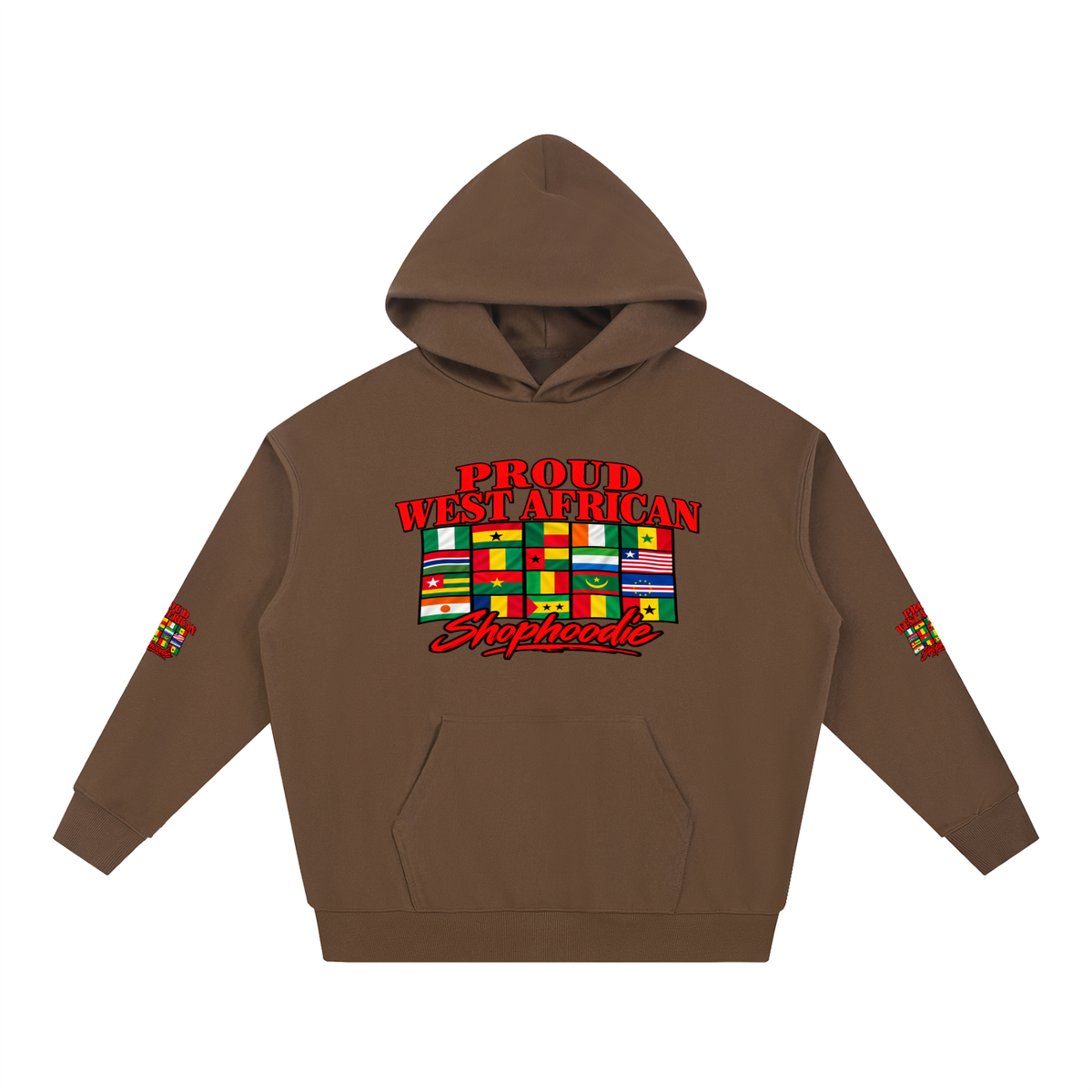 SHOPHOODIE® PROUD WEST AFRICAN heavyweight hoodie — 430 GSM oversized streetwear — product view 19