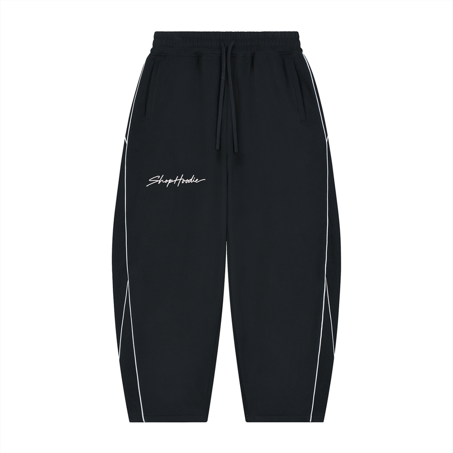 SHOPHOODIE® Piping Heavyweight Fleece Barrel-Leg Sweatpants — 345 GSM
