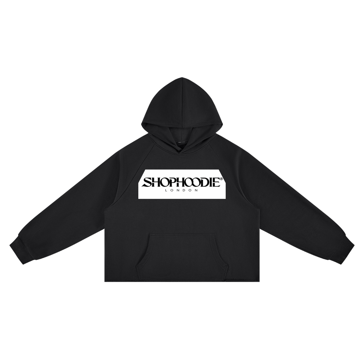 SHOPHOODIE® LONDON DROP 01 Vintage Wash Raw Edge Boxy Hoodie — 350 GSM — view 1
