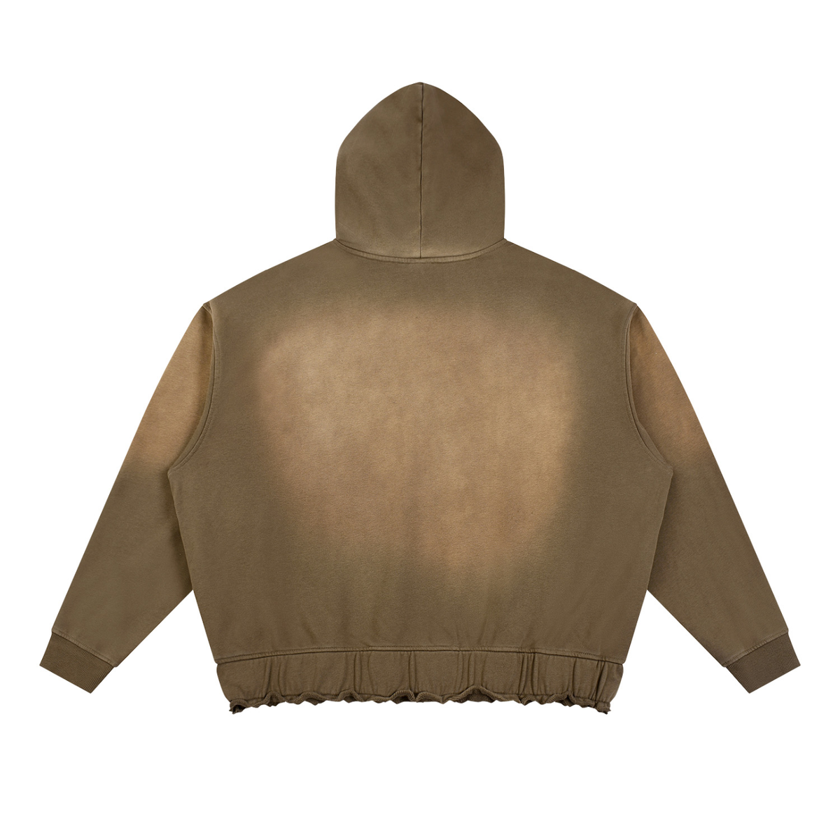 SHOPHOODIE LONDON BLANK 370 GSM unisex sunfade ripped boxy hoodie – product image 4