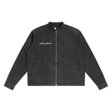 SHOPHOODIE® Vintage Washed Denim Jacket — 330 GSM
