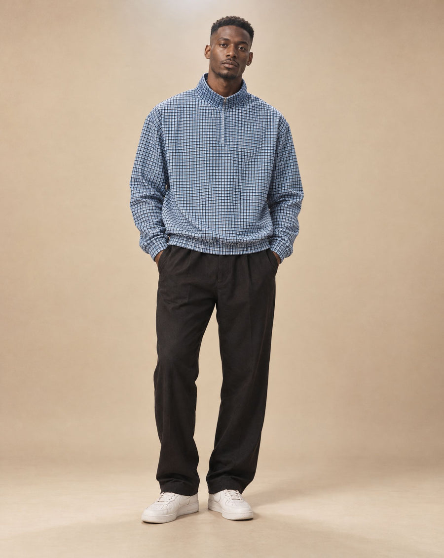 SHOPHOODIE® BLANK Unisex Plaid Quarter-Zip Sweatshirt — 360 GSM
