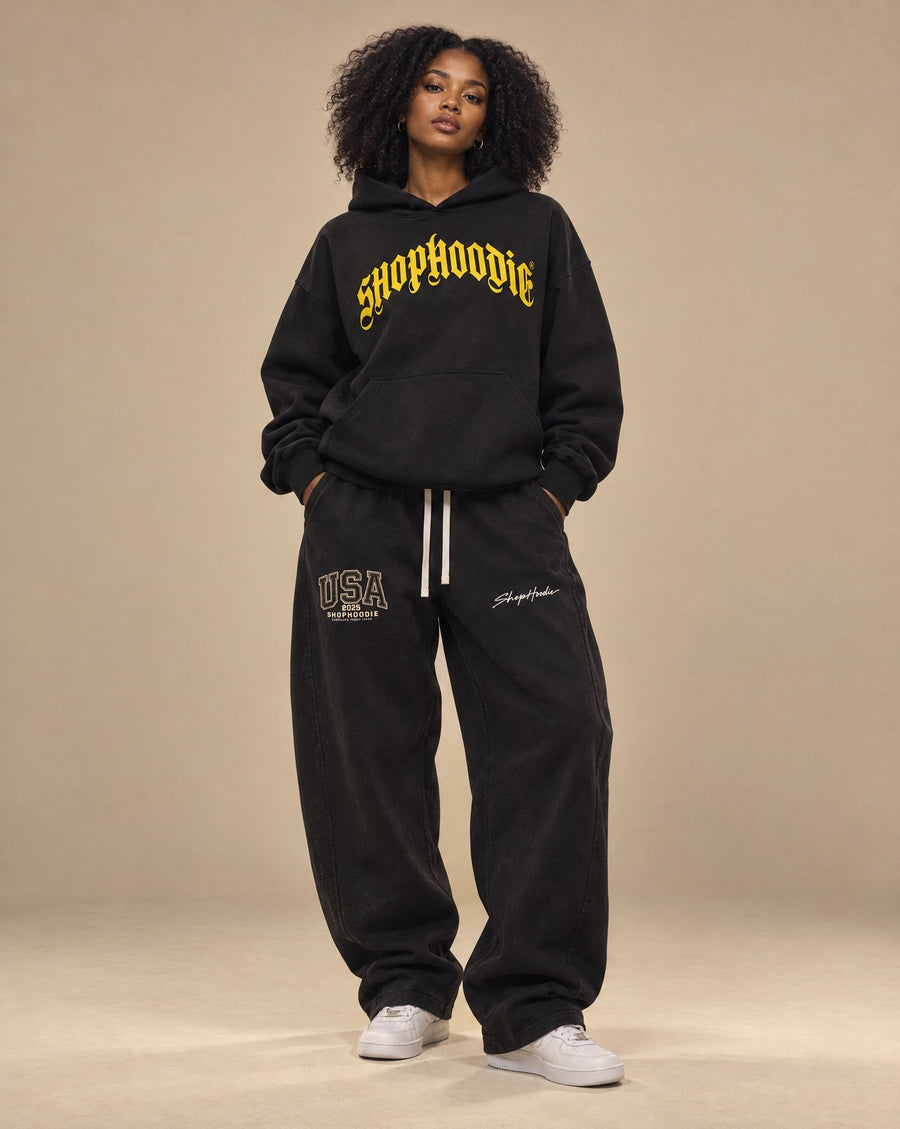 SHOPHOODIE® AVANT Authentic Oversized Hoodie & AVANT USA Barrel Sweatpants Complete Set