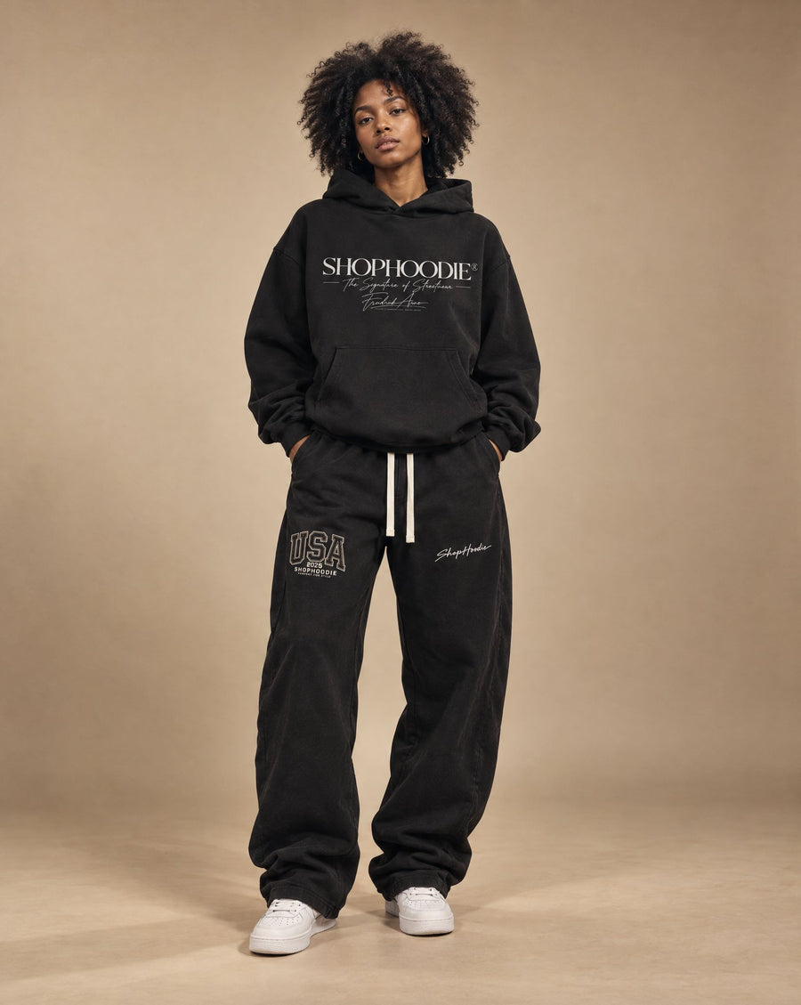SHOPHOODIE® AVANT Founder's Edition Hoodie & AVANT USA Barrel Sweatpants Complete Set