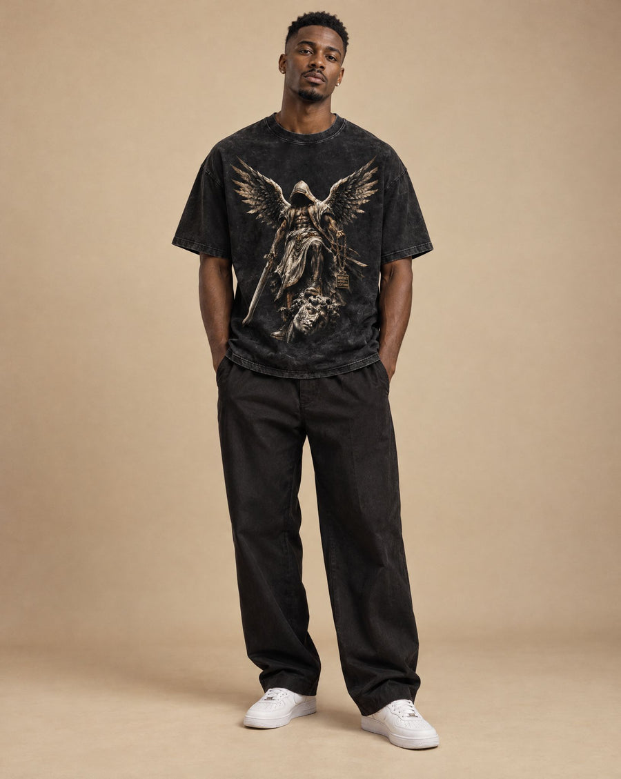 SHOPHOODIE® ARCHANGEL Oversized Cotton T-Shirt — 250 GSM