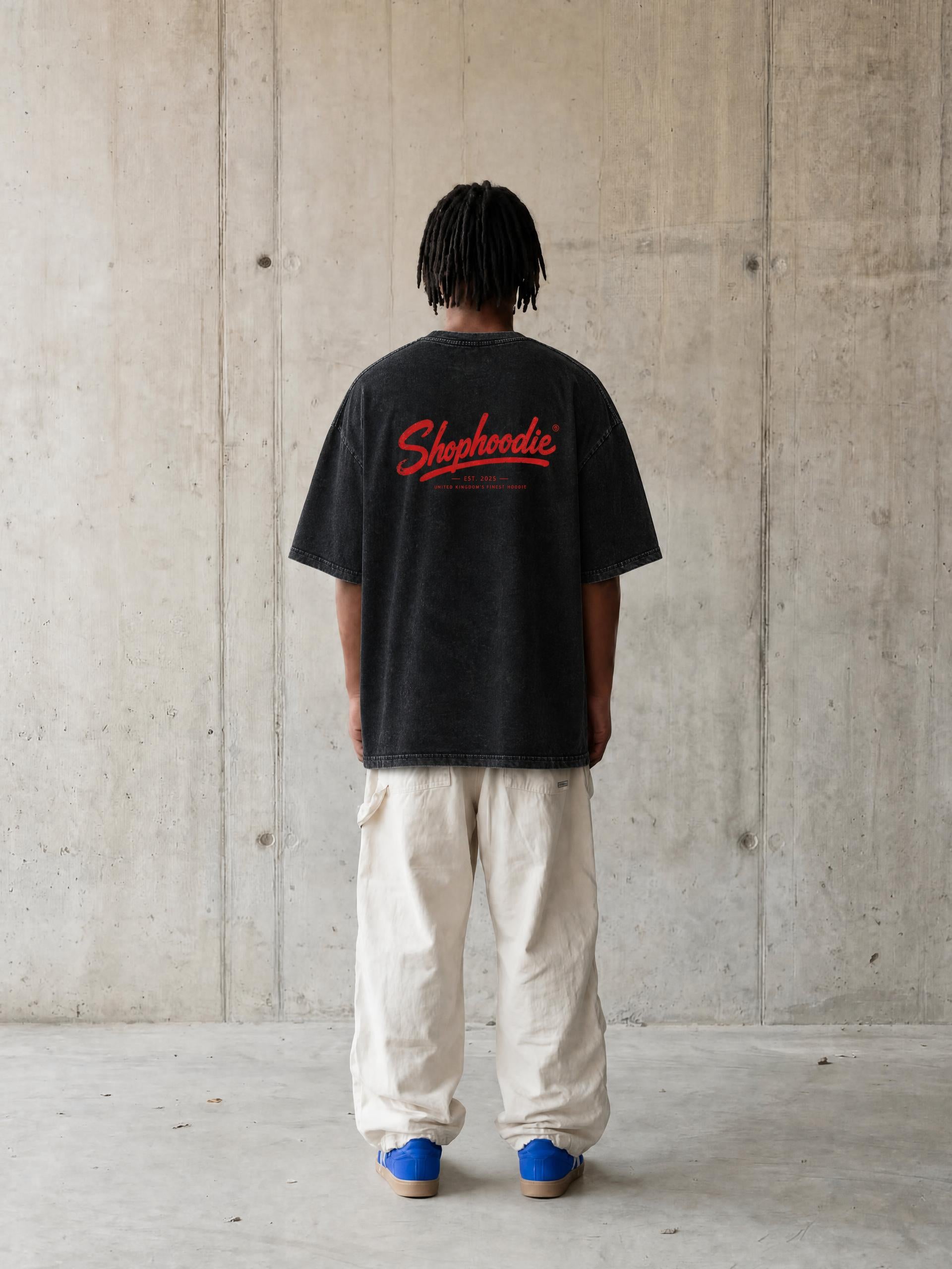 Snow Washed Oversized Cotton T-Shirt