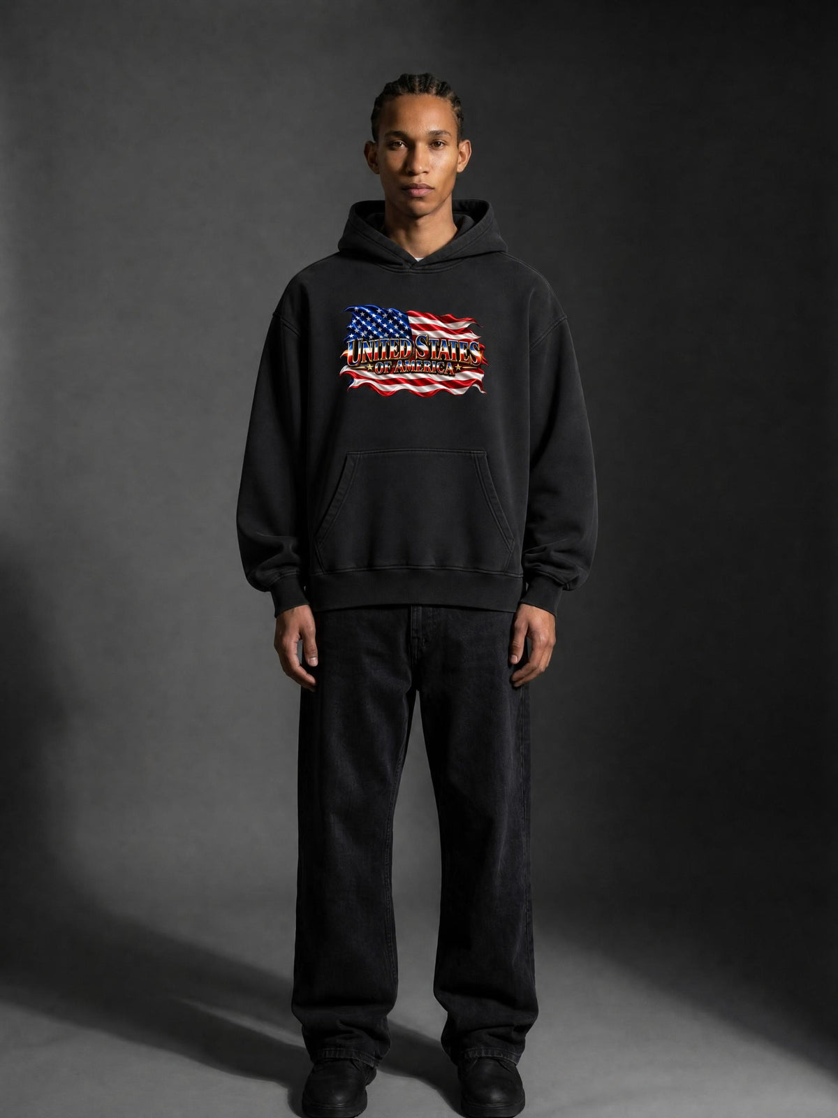 SHOPHOODIE UNITED STATES Vintage Wash Boxy Hoodie