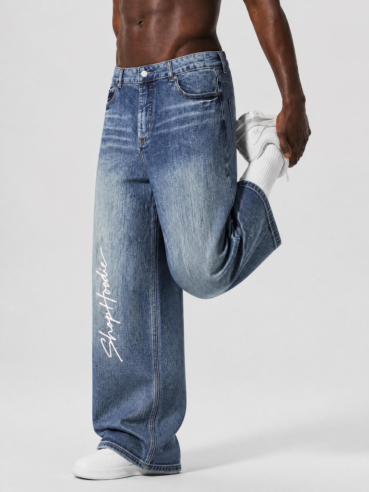 SHOPHOODIE® Sun Fade Heavyweight Denim Jeans – product image 2