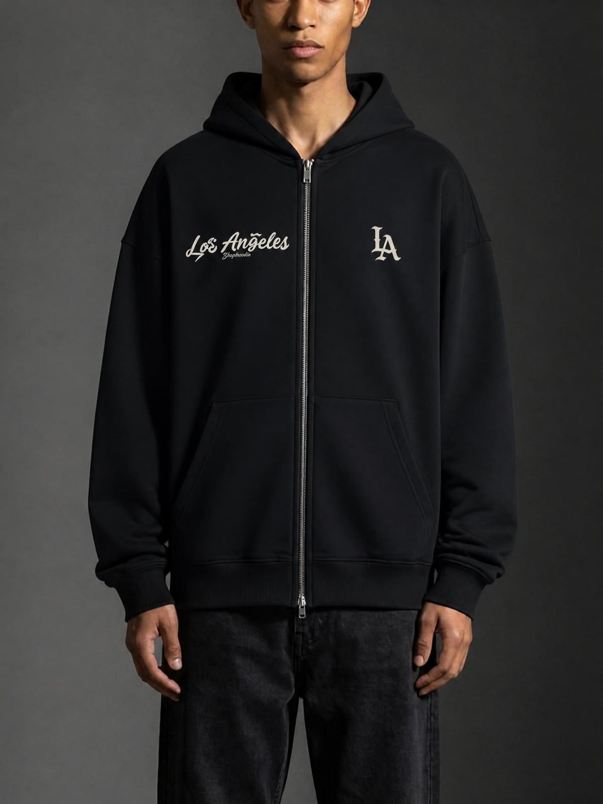 SHOPHOODIE® Los Angeles City of Angels LA Heavyweight Full-Zip Hoodie - product image 13