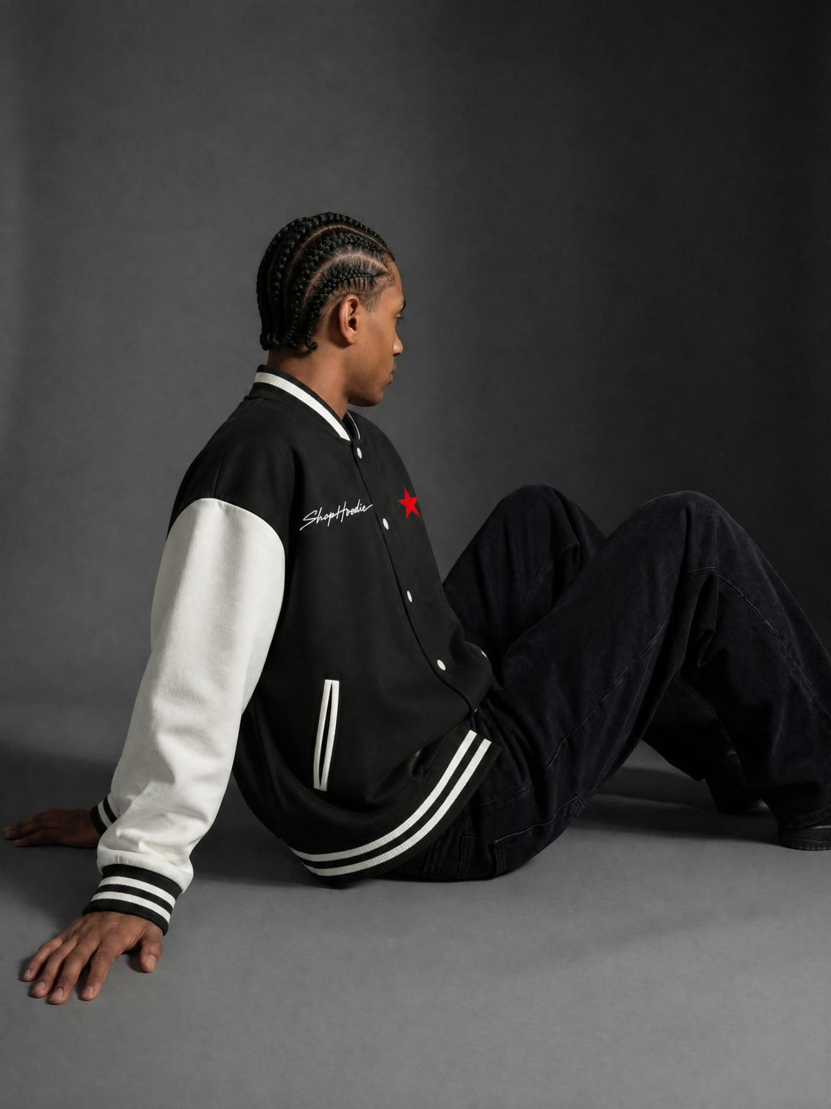 SHOPHOODIE® SH SIGNATURE AVANT Two-Tone Fleeced Varsity Jacket – product image 10