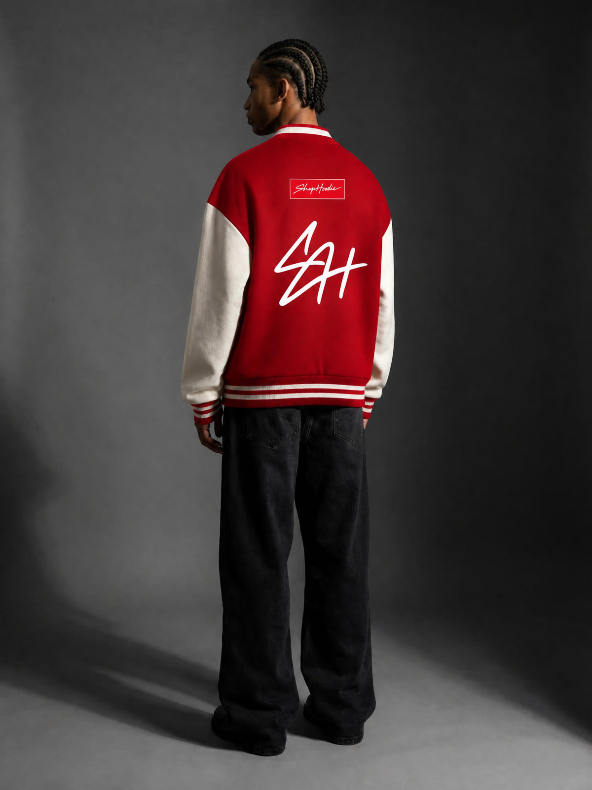 SHOPHOODIE® SH SIGNATURE AVANT Two-Tone Fleeced Varsity Jacket – product image 15
