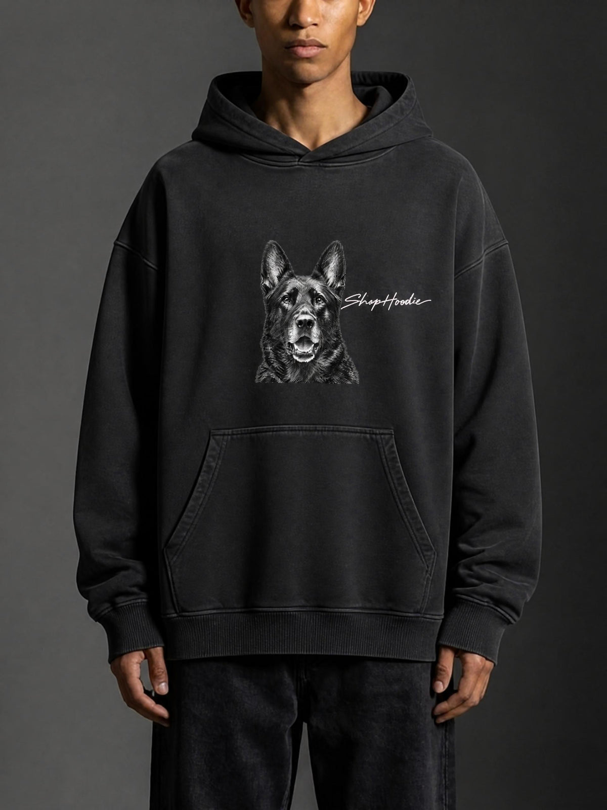 SHOPHOODIE® Sunfade Oversized Heavyweight 400 GSM Limited Run Hoodie – model view 2