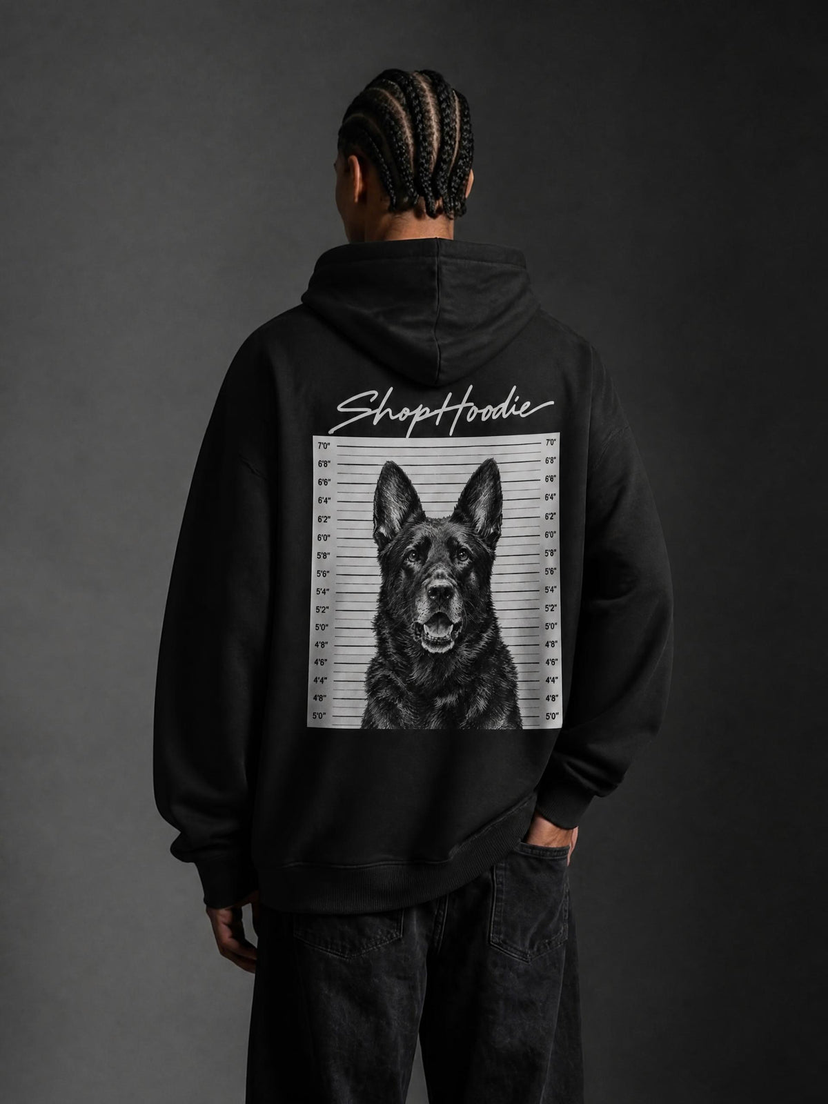 SHOPHOODIE® Sunfade Oversized Heavyweight 400 GSM Limited Run Hoodie – model view 3