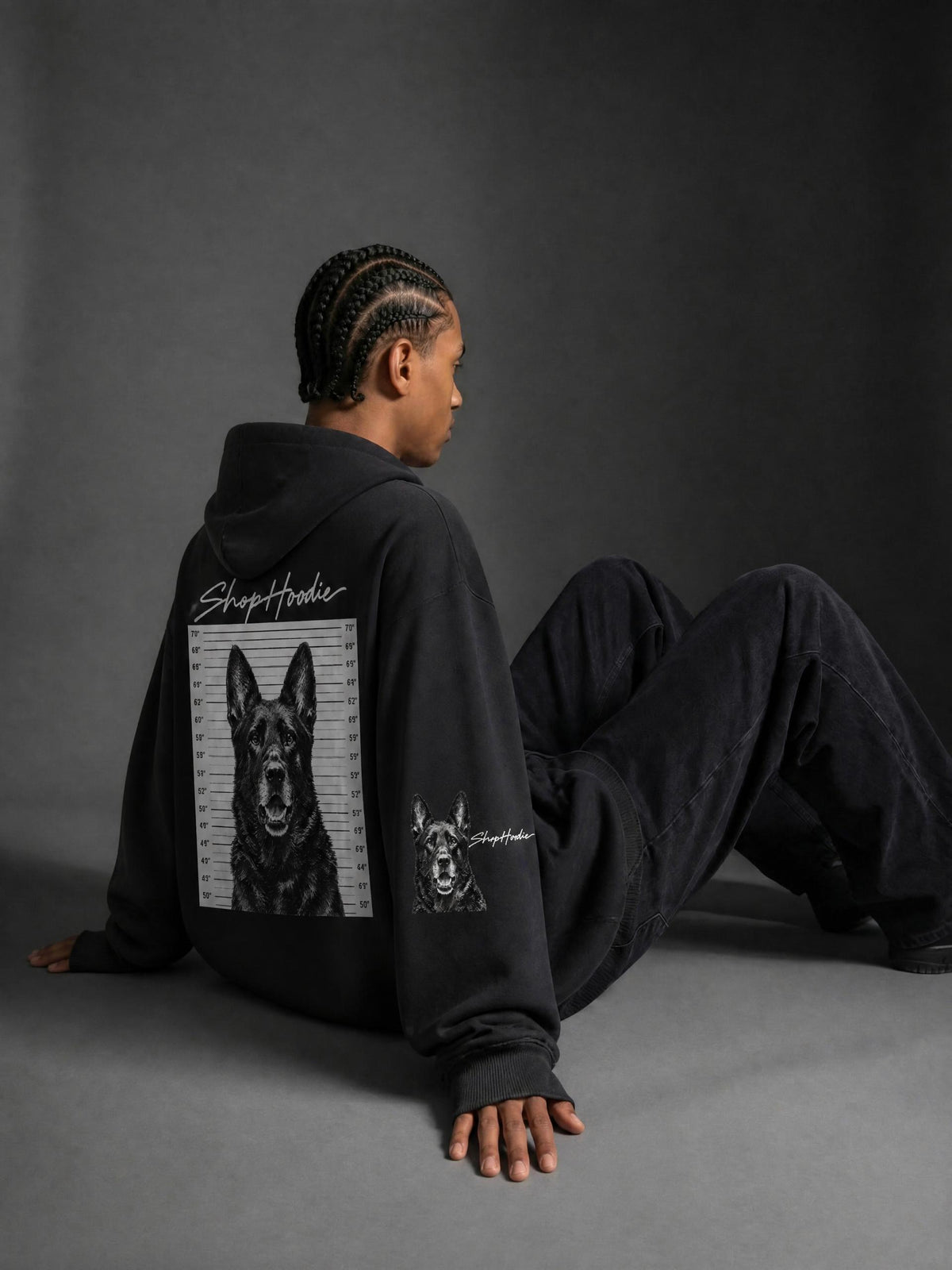 SHOPHOODIE® Sunfade Oversized Heavyweight 400 GSM Limited Run Hoodie – model view 1