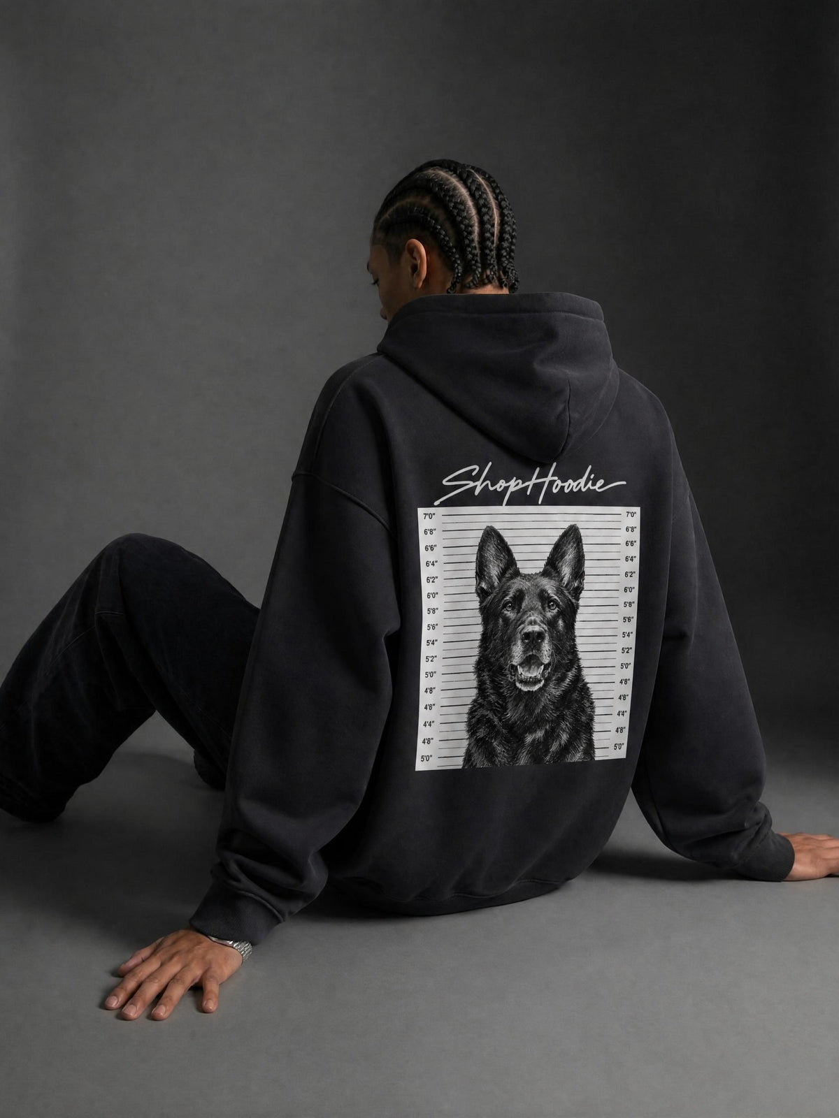 SHOPHOODIE® Sunfade Oversized Heavyweight 400 GSM Limited Run Hoodie – model view 4