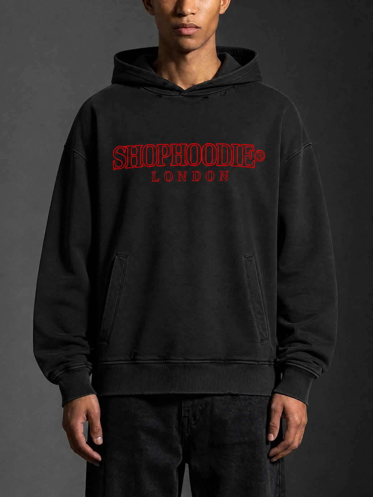 SHOPHOODIE® LONDON Sunfade Distressed Boxy Hoodie — 370 GSM product image 21