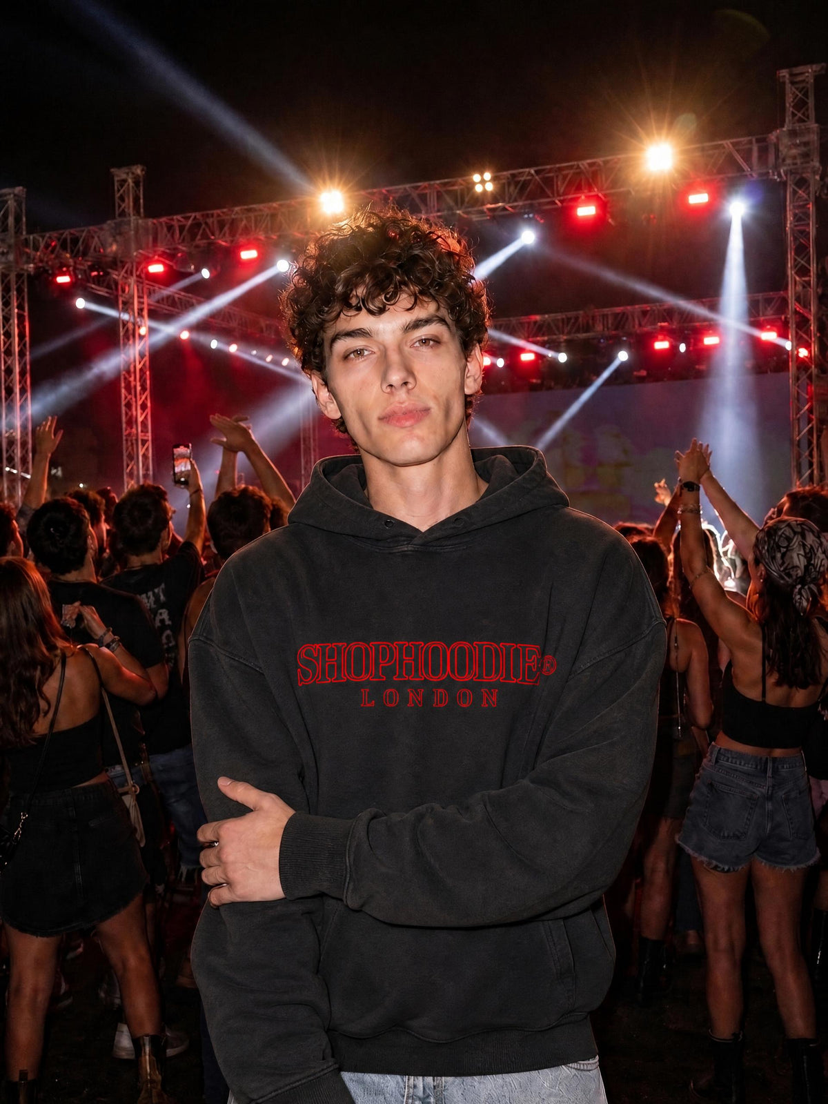 SHOPHOODIE® LONDON Sunfade Distressed Boxy Hoodie — 370 GSM product image 13