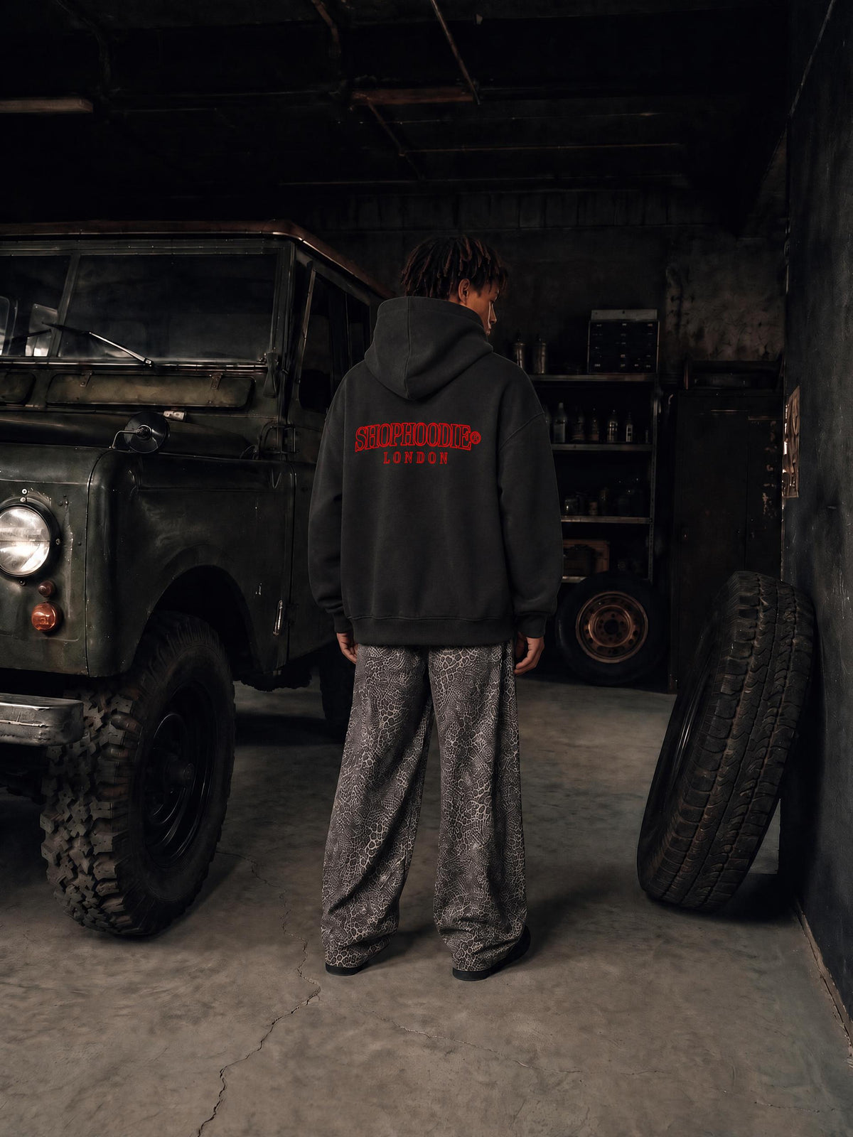 SHOPHOODIE® LONDON Sunfade Distressed Boxy Hoodie — 370 GSM product image 10