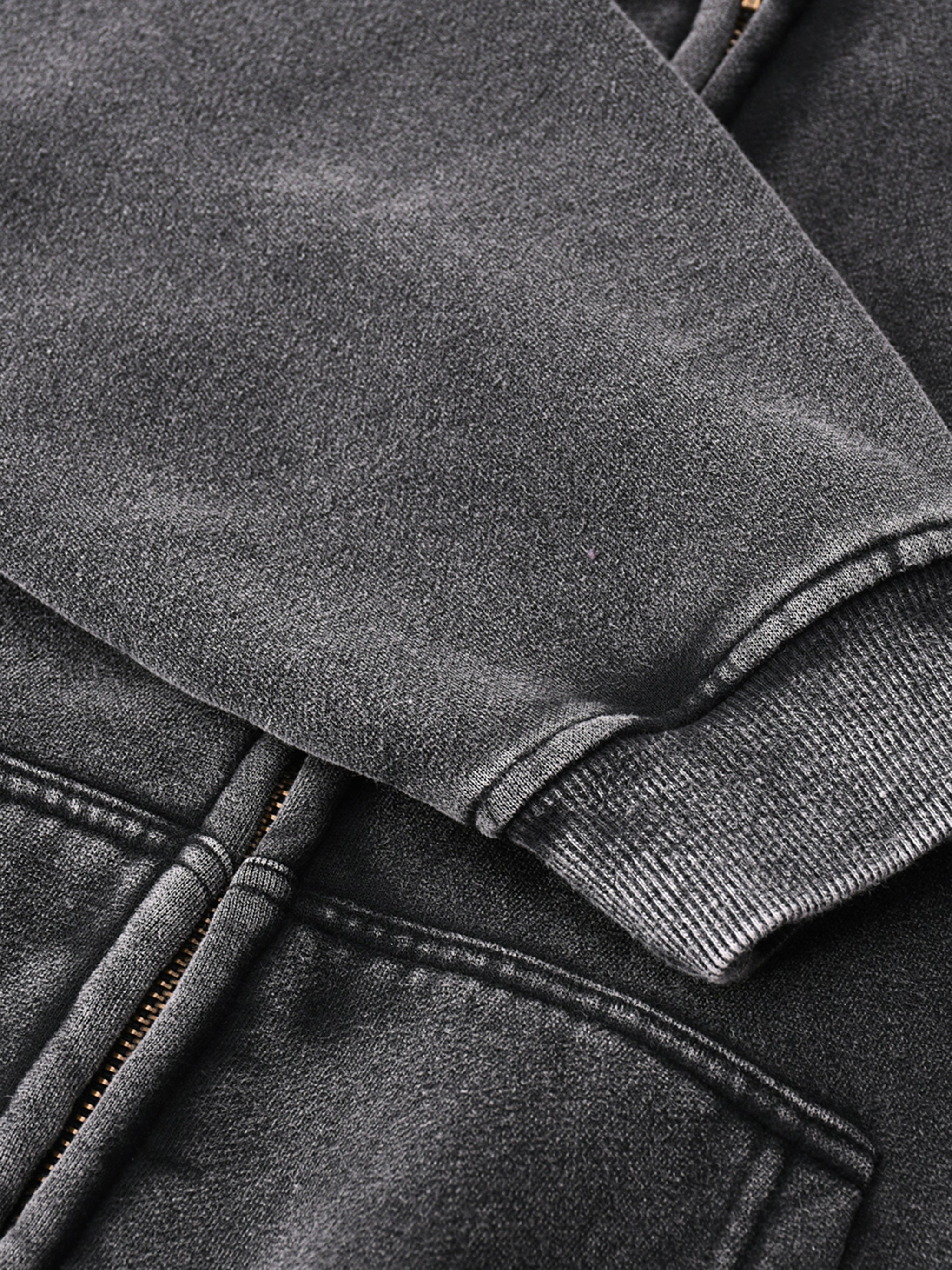 Boxy Fleece-Hoodie mit Reißverschluss von Shop Hoodie