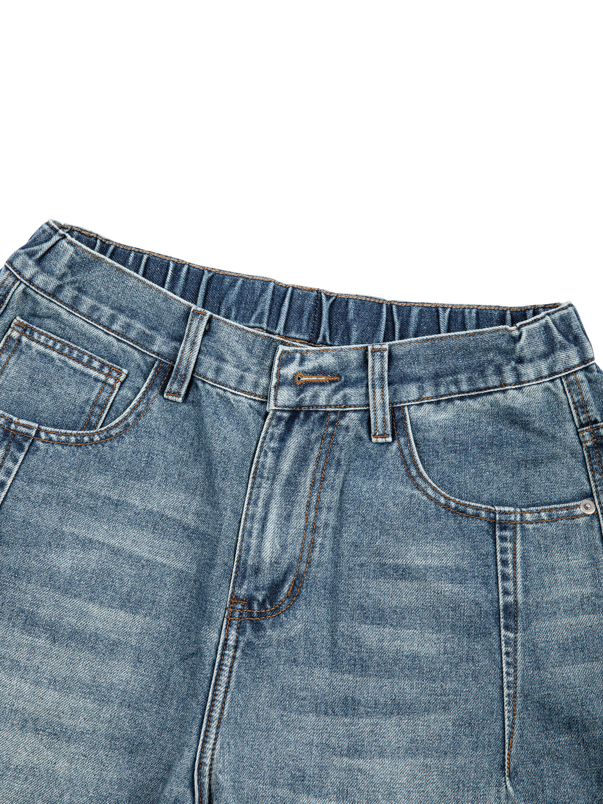 SHOPHOODIE® AVANT ELITE vintage wash barrel-leg denim jeans — 410 GSM heavyweight denim — product view 5
