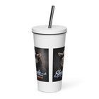 Insulated tumbler with a straw