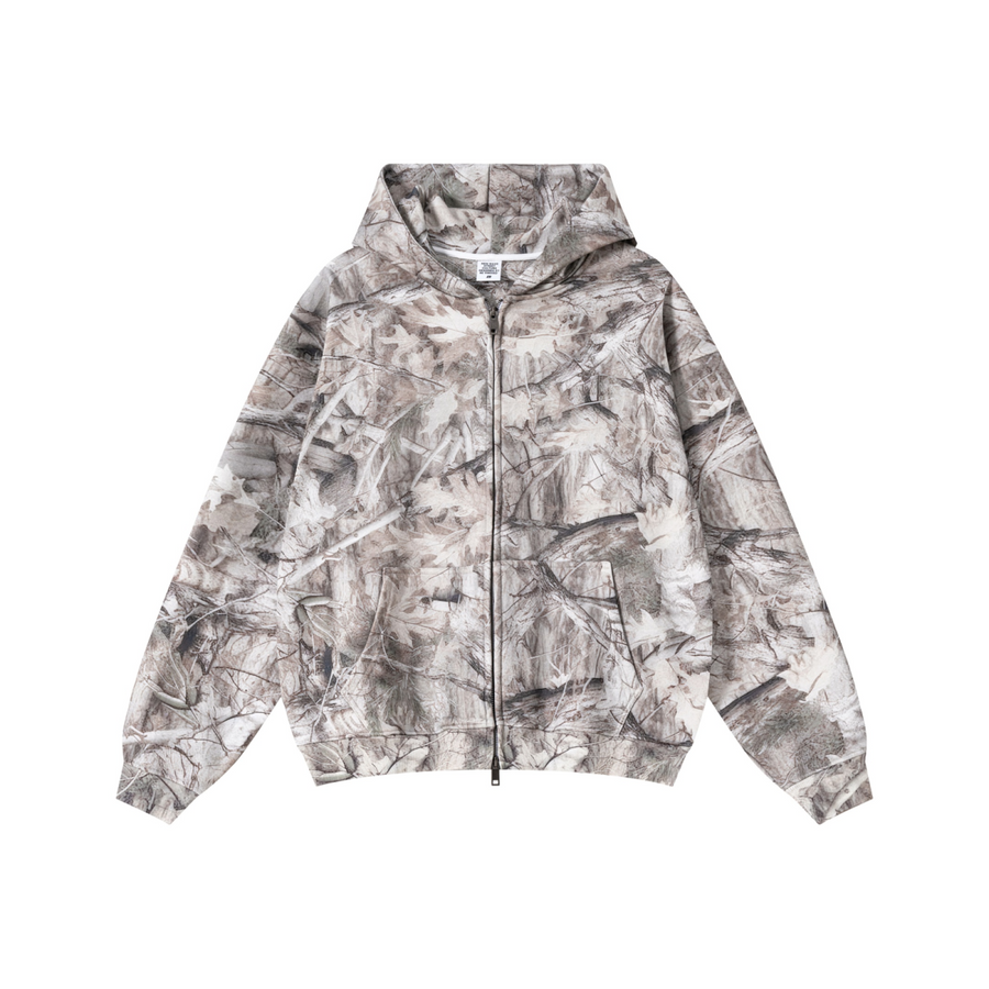 SHOPHOODIE® BLANK Camouflage Zip-Up Hoodie — 340 GSM