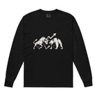 Garment-dyed heavyweight bull vs bear long-sleeve shirt by Shop Hoodie