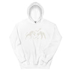 Unisex white Bull vs Bear Hoodie by Shop Hoodie