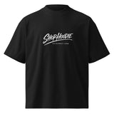 Unisex Bio-Oversized-T-Shirt mit Stehkragen von Shop Hoodie