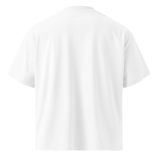 Plain white t-shirt on a light gray background